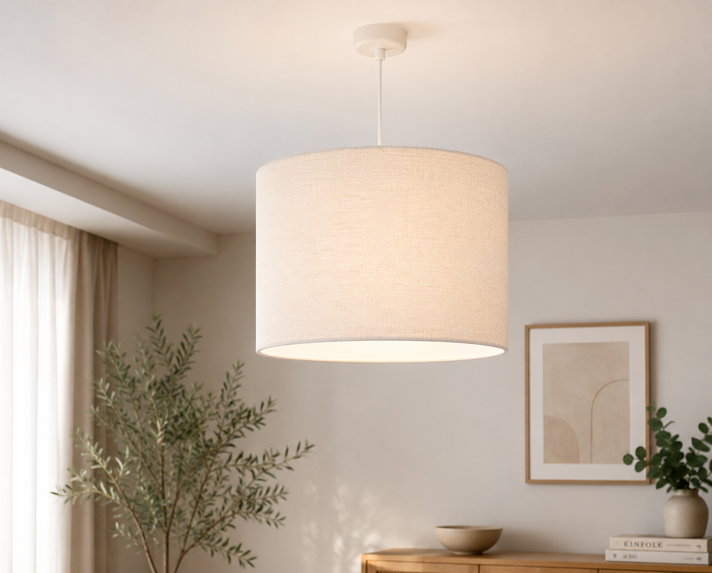 Abat jour en tissu