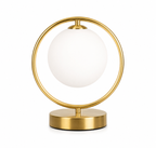 Lampe de chevet boule en verre