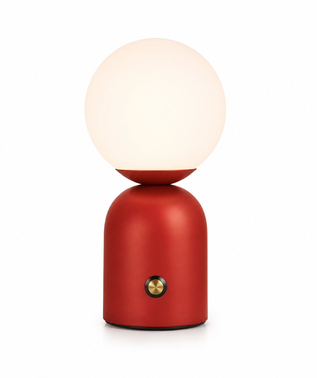Lampe de table boule en verre