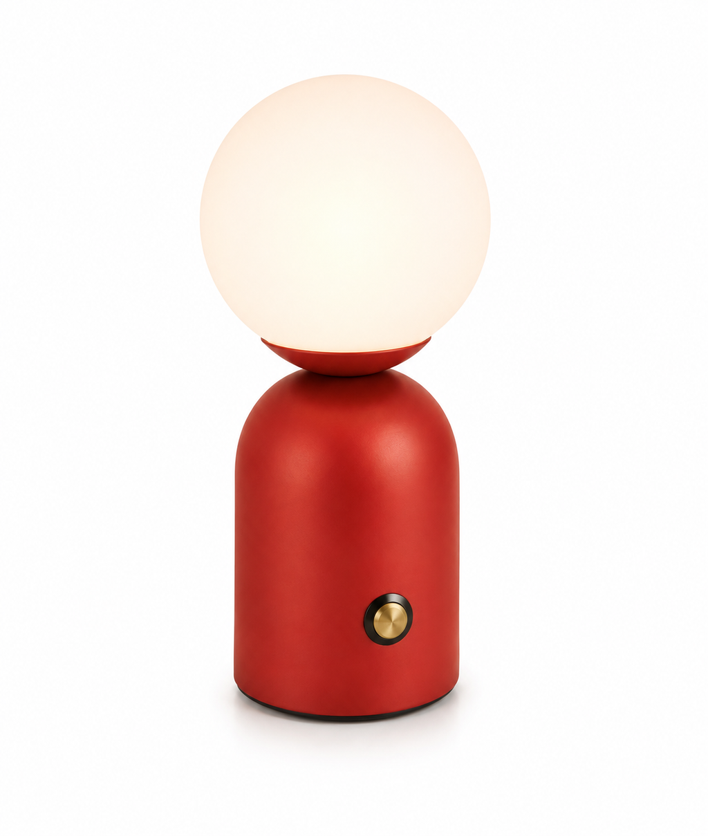 Lampe de table boule en verre