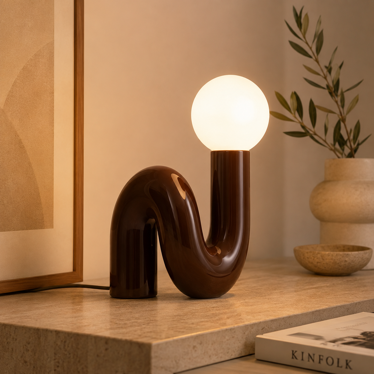 Lampe de chevet tube