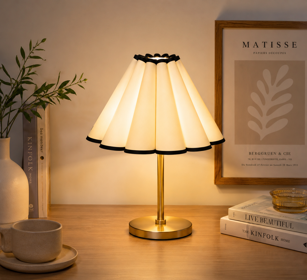 Lampe abat jour blanc
