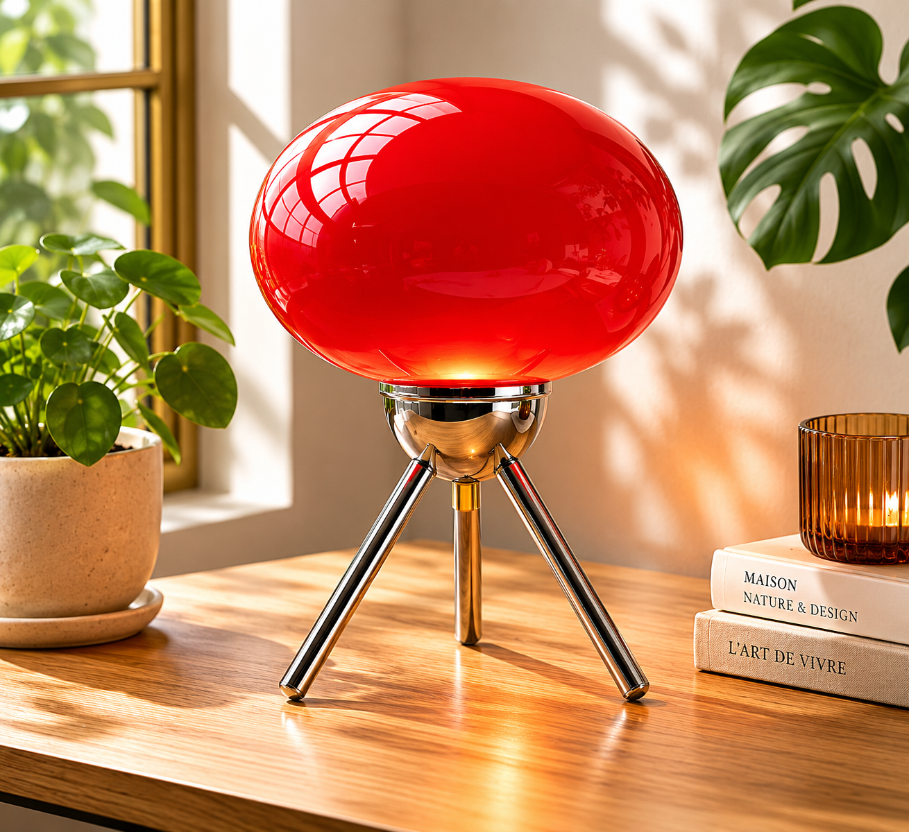 Lampe de chevet sur pied