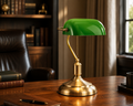 Lampe bibliothèque verte