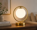 Lampe de chevet boule en verre