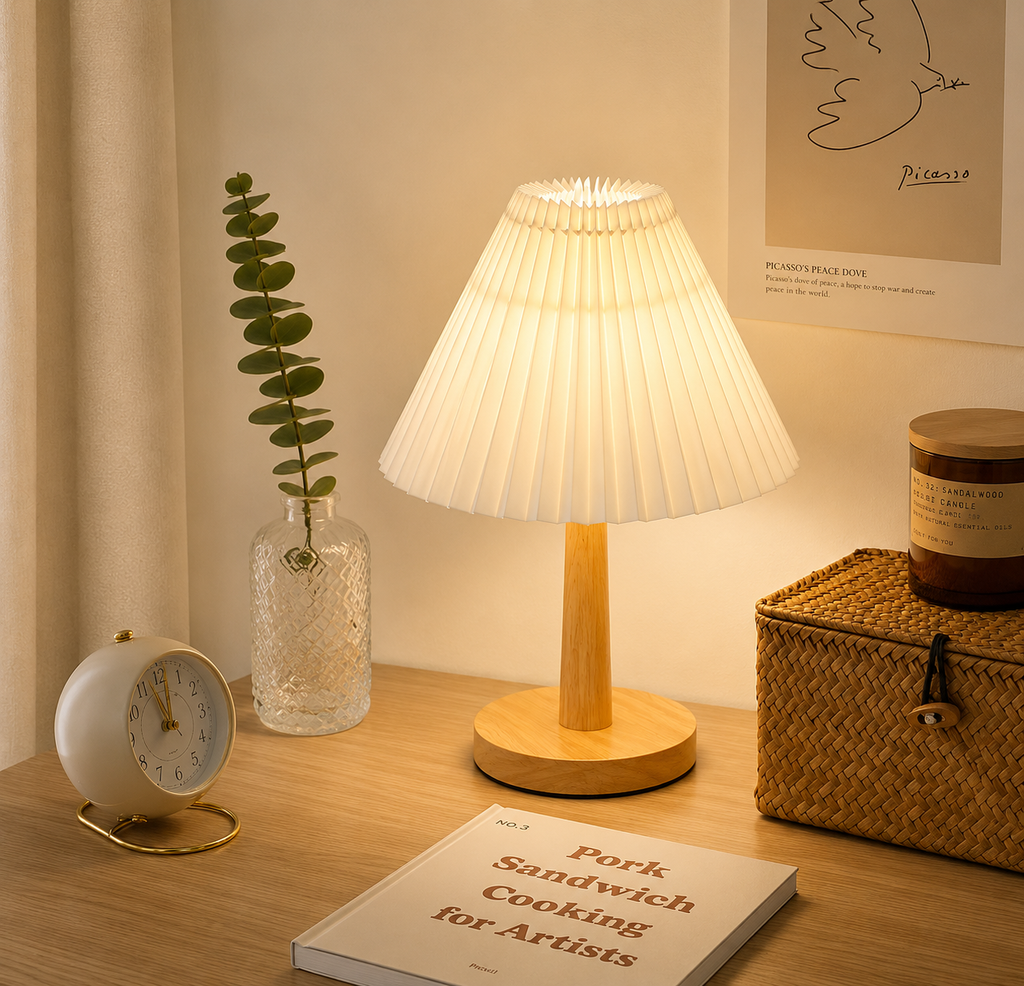 Lampe de chevet abat jour original
