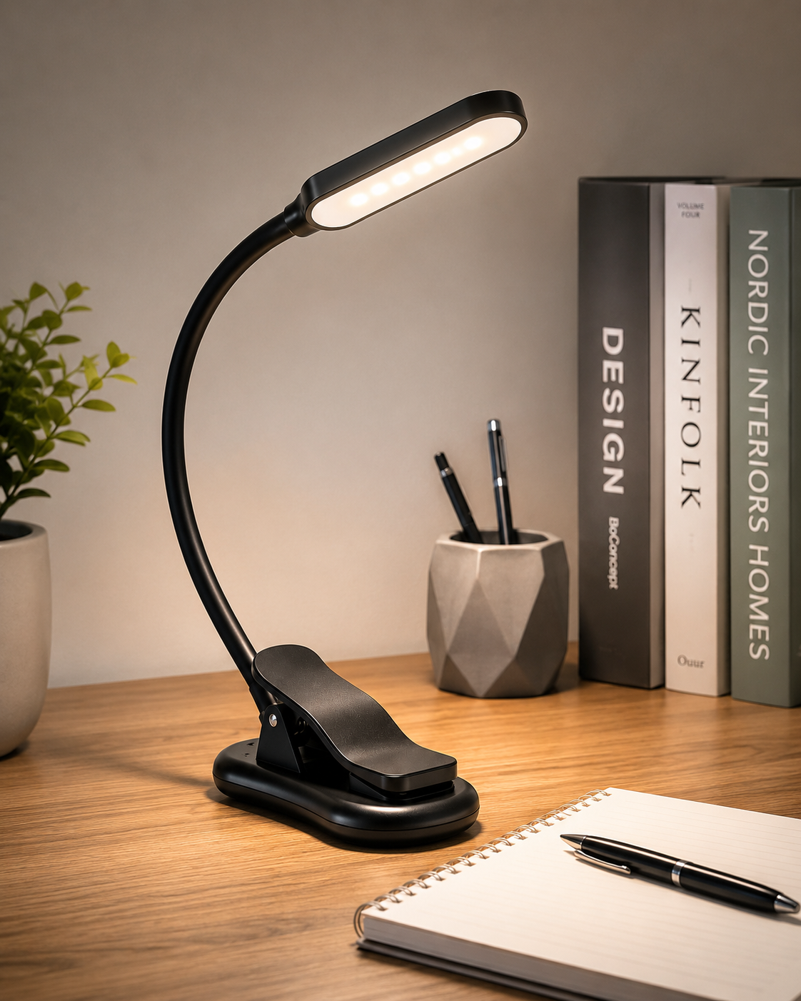 Lampe de chevet à pince