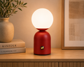 Lampe de table boule en verre