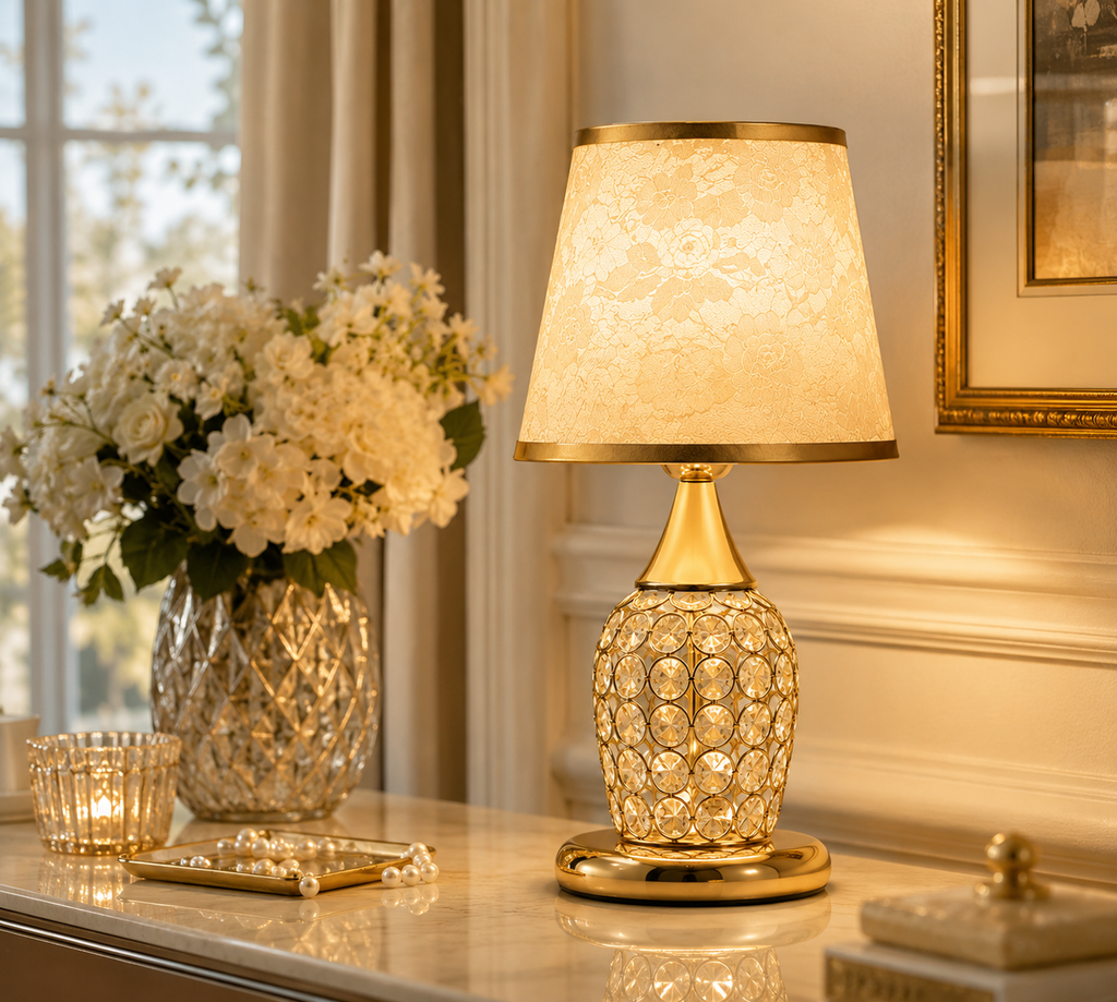 Lampe de table cristal