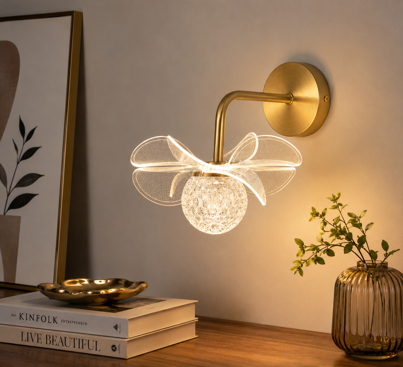 Applique murale fleur