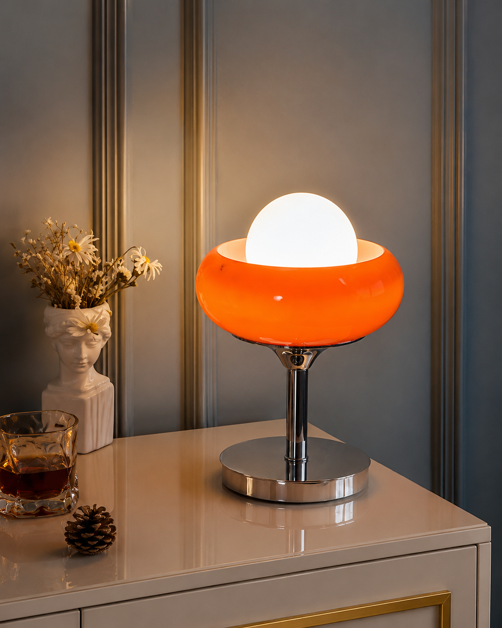 Lampe verre vintage