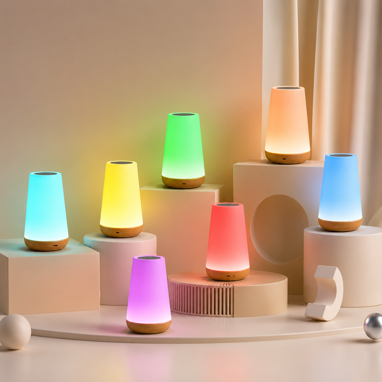 Lampe de chevet sans fil rechargeable