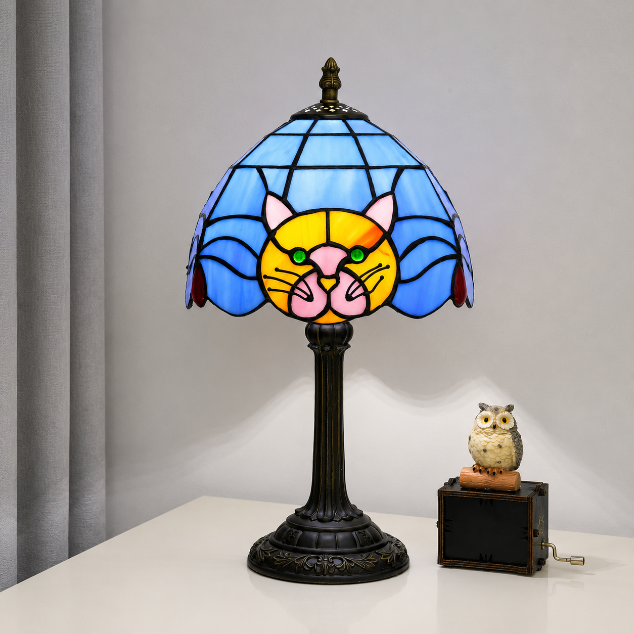Lampe de chevet style tiffany