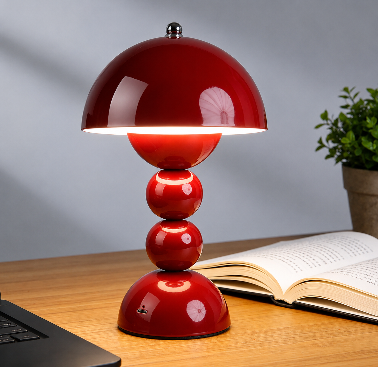 Lampe de chevet boule blanche