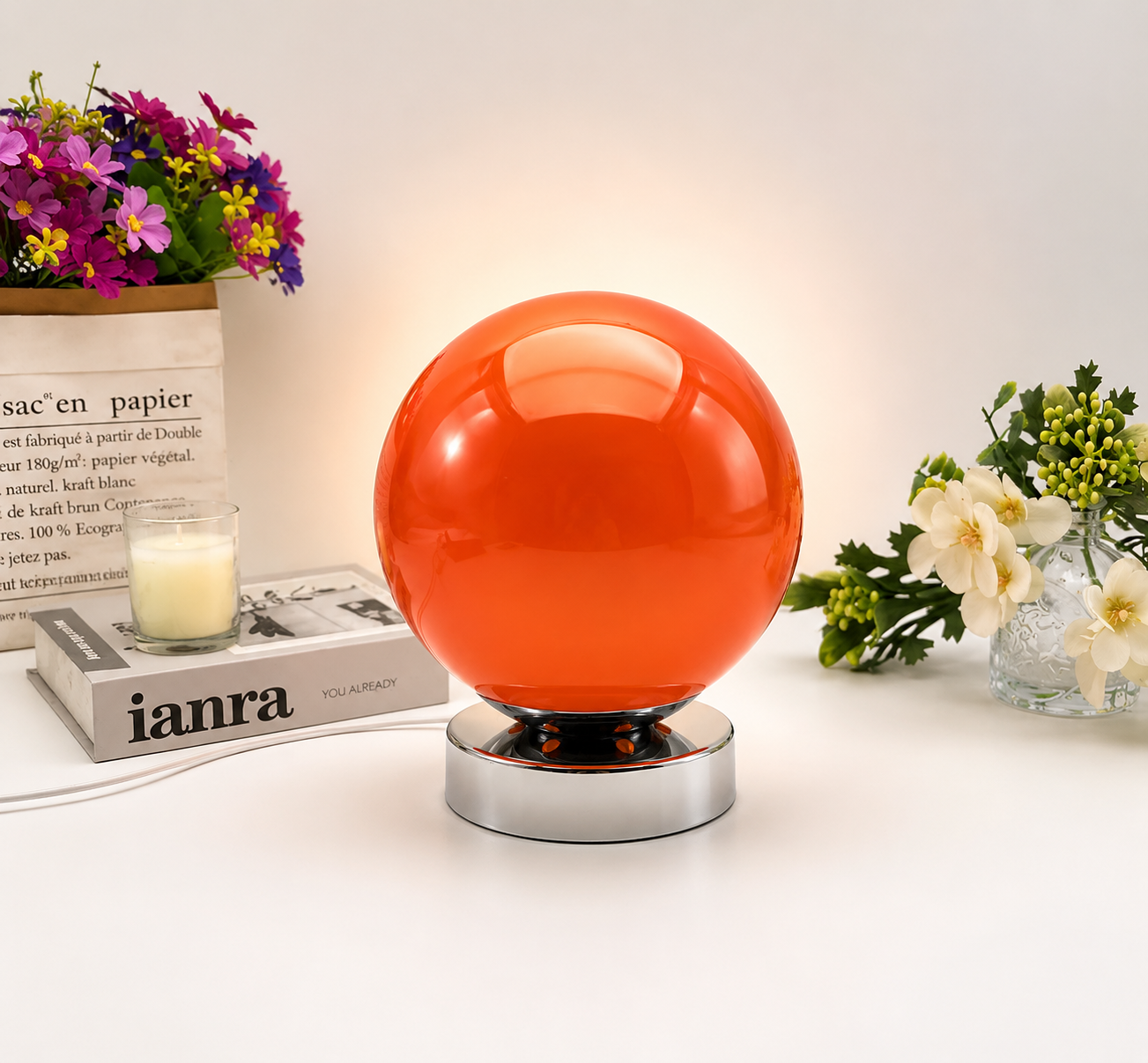Lampe de chevet boule