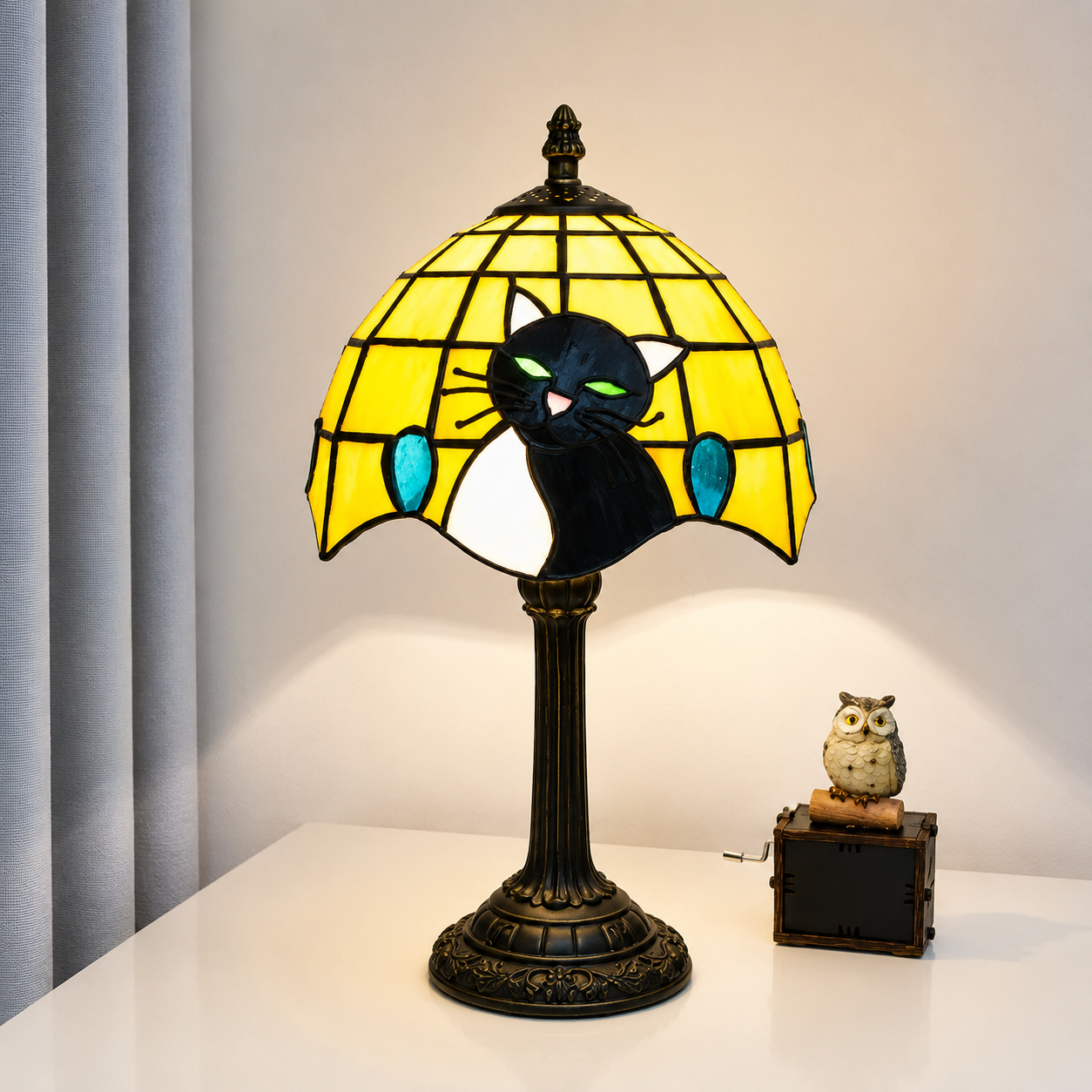 Lampe de chevet style tiffany