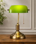 Lampe bibliothèque verte