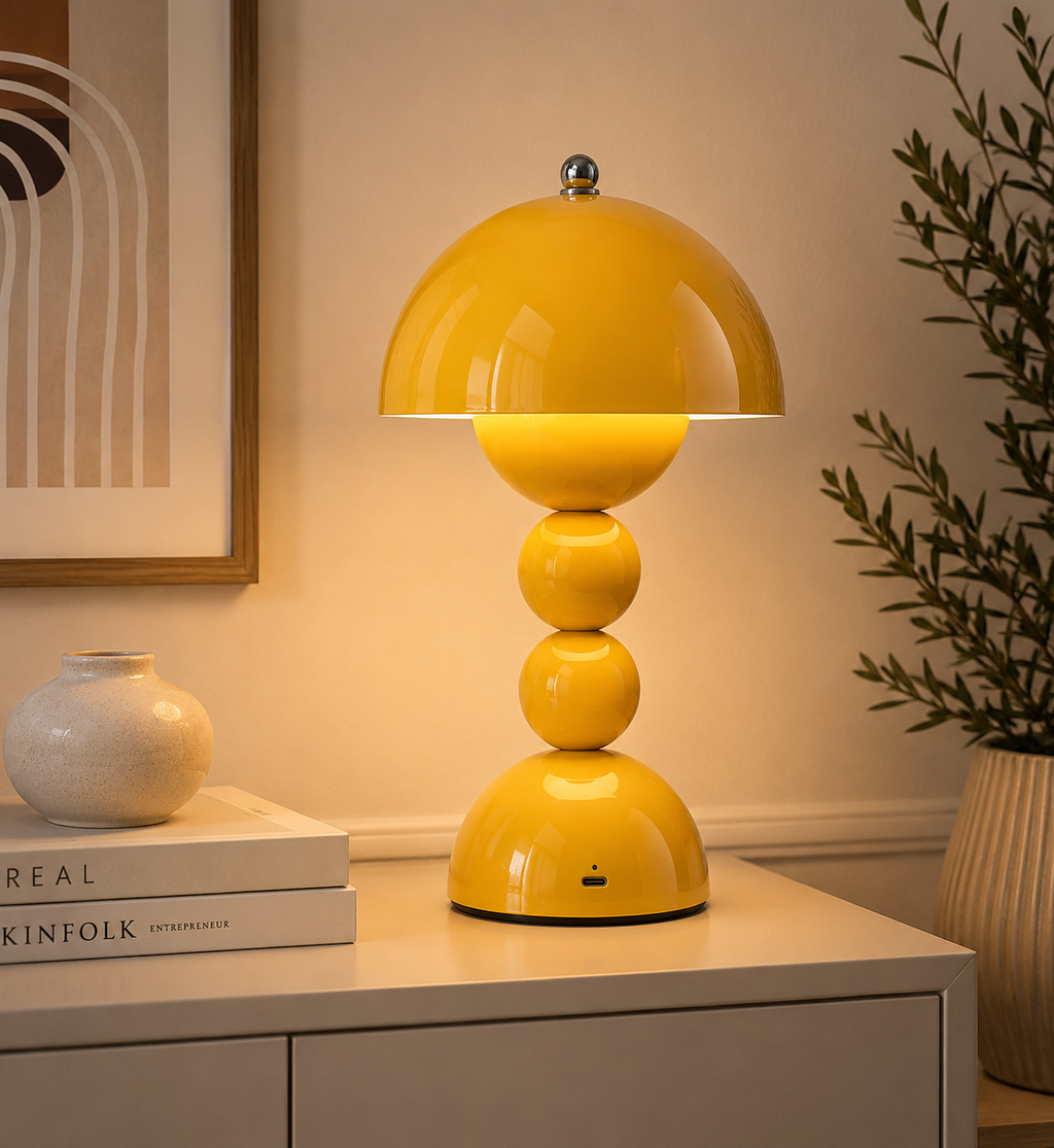 Lampe de chevet boule blanche