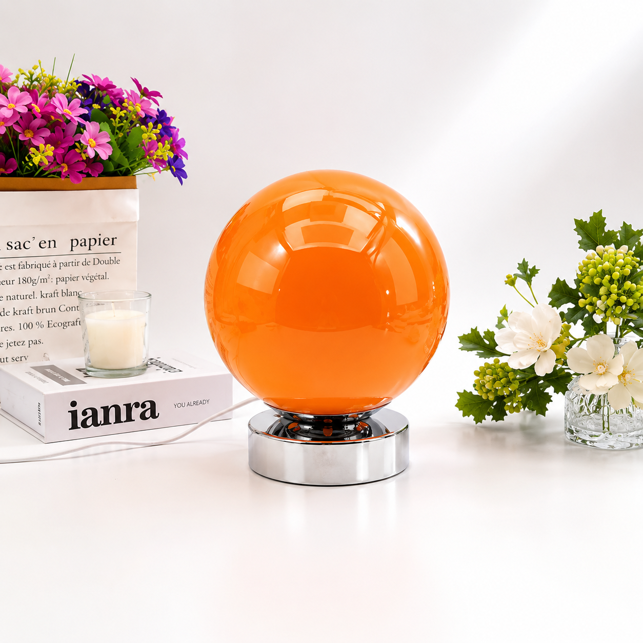 Lampe de chevet boule