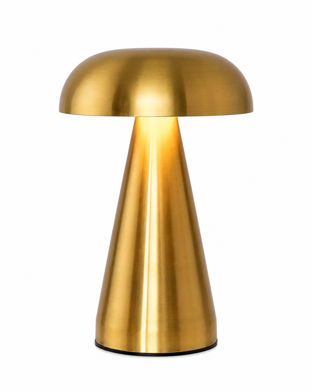 Lampe de chevet champignon dorée