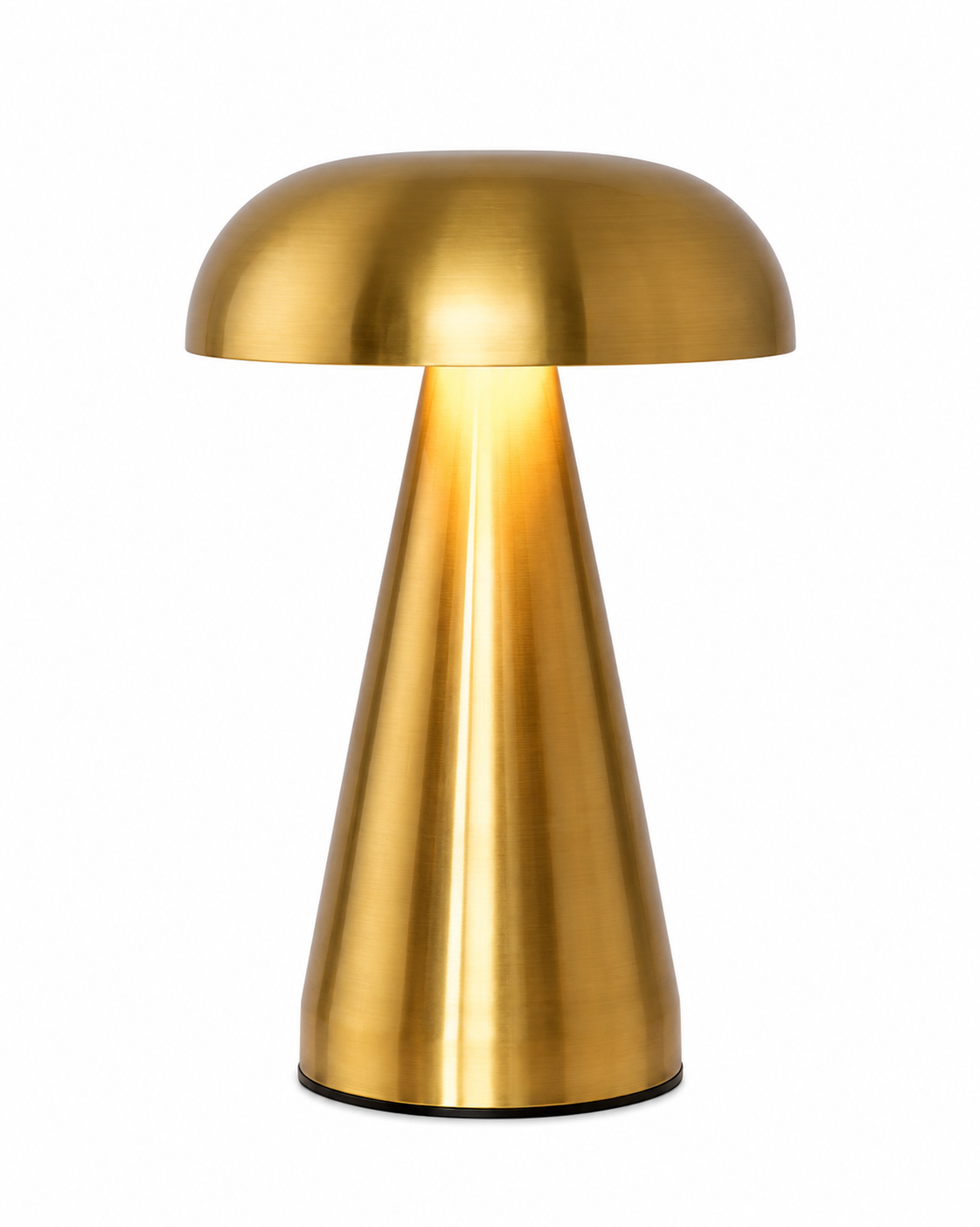 Lampe de chevet champignon dorée