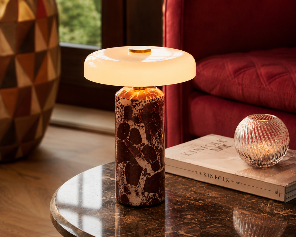 Lampe de chevet design marbre