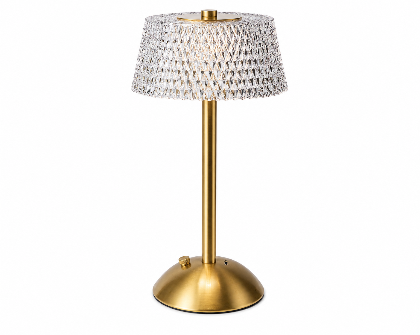 Lampe de chevet tactile dorée