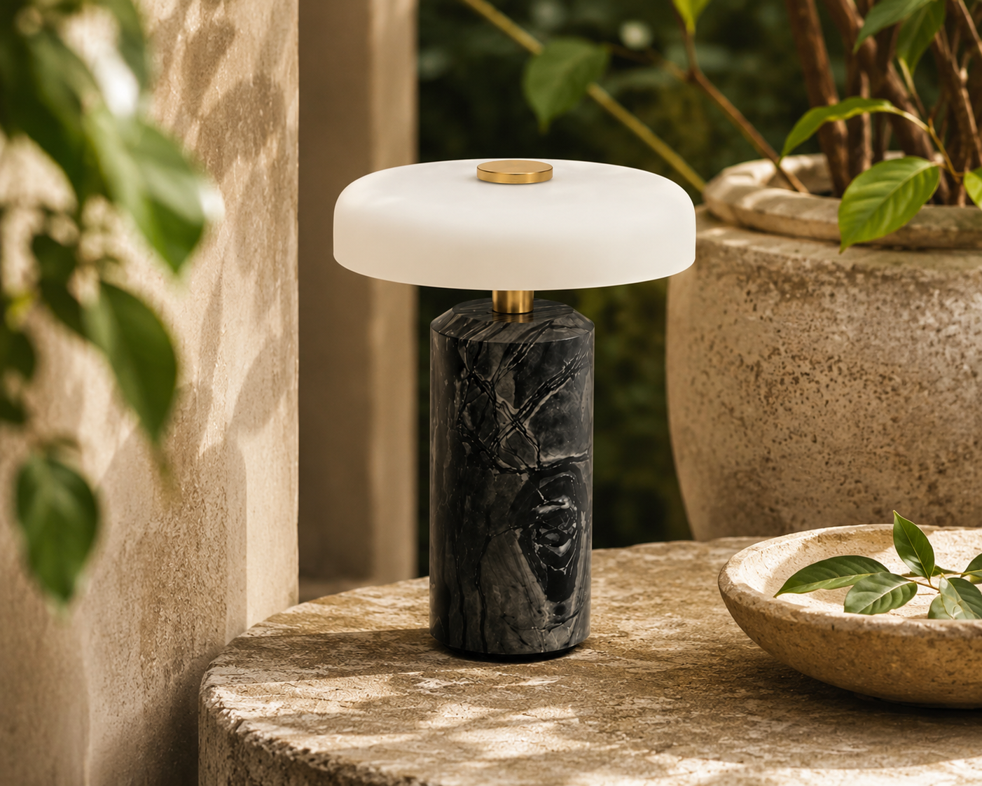Lampe de chevet design marbre