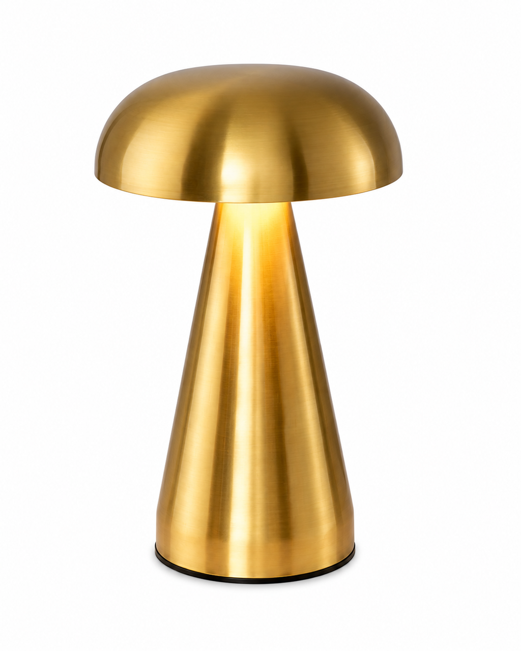 Lampe de chevet champignon dorée