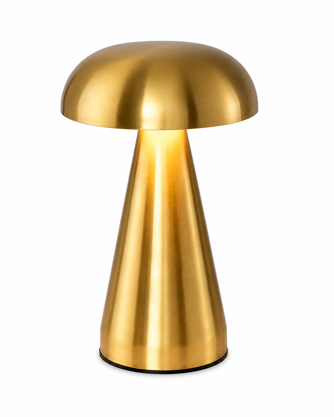Lampe de chevet champignon dorée