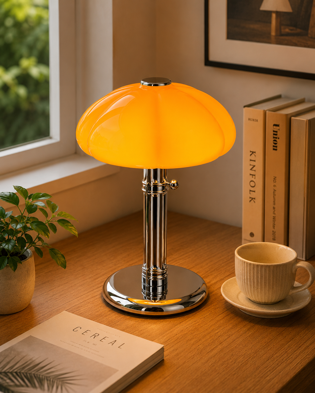 Lampe de chevet champignon minimaliste