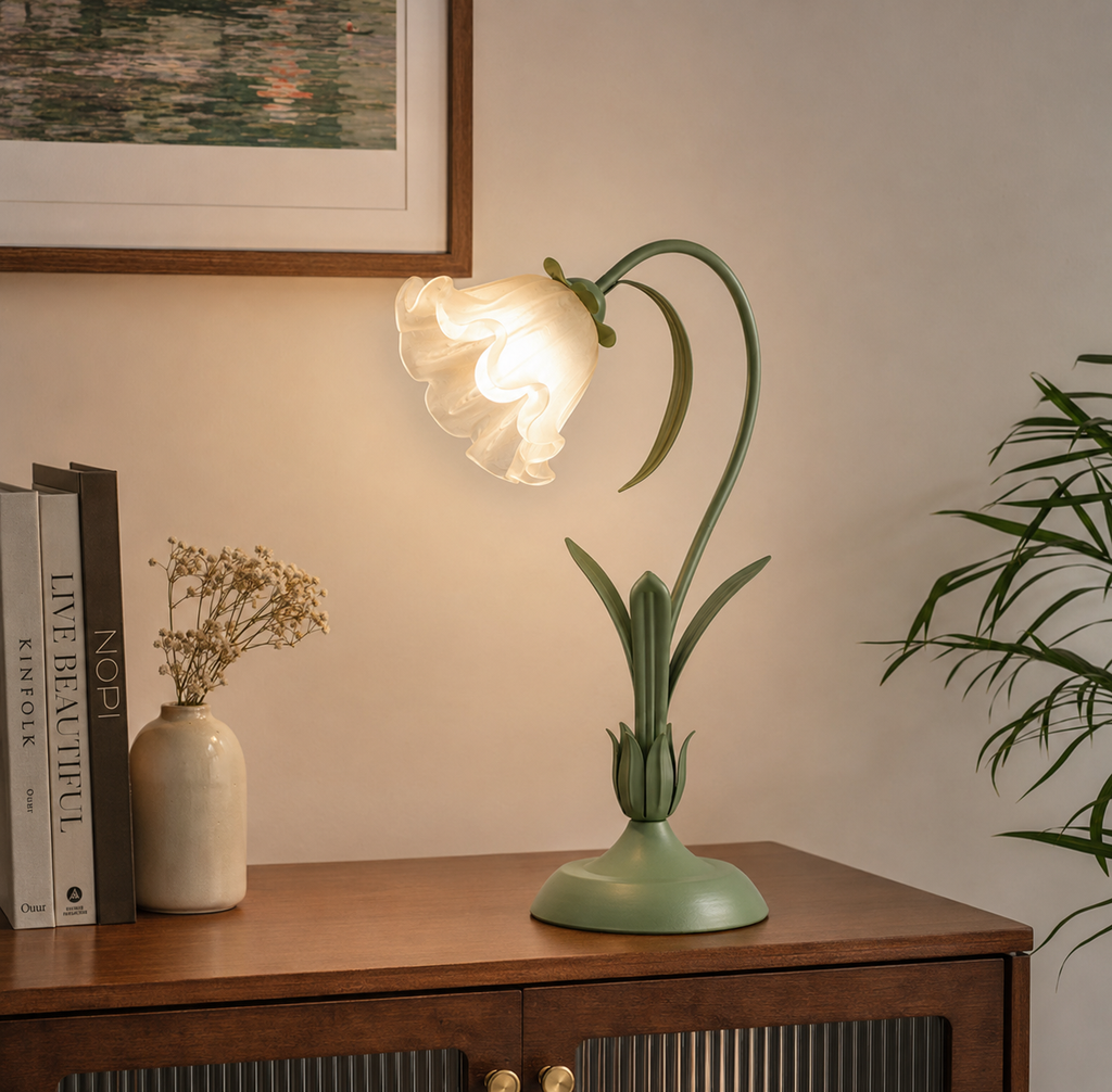 Lampe de chevet en forme de fleur