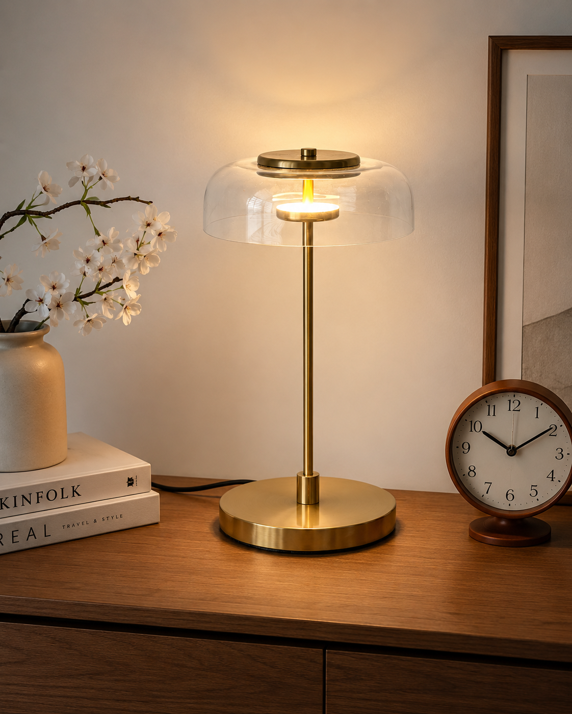 Lampe de chevet noire design