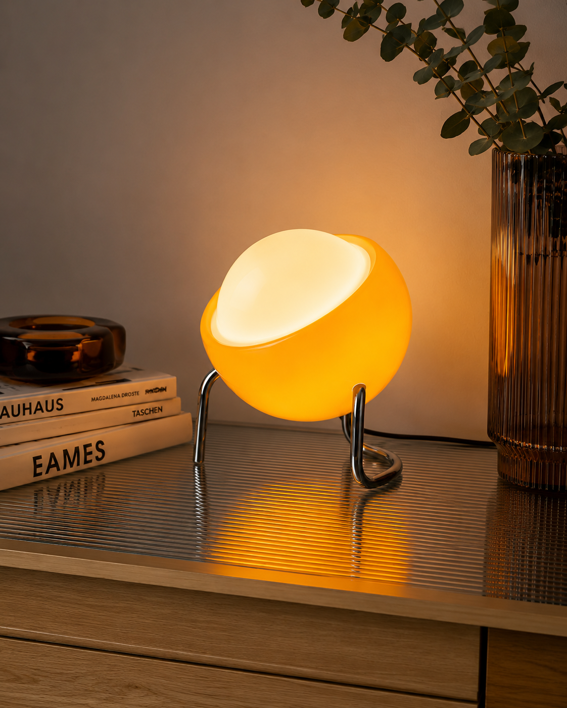 Lampe de chevet demi boule