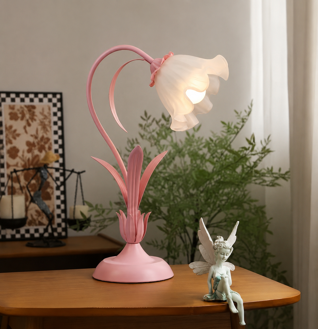 Lampe de chevet en forme de fleur